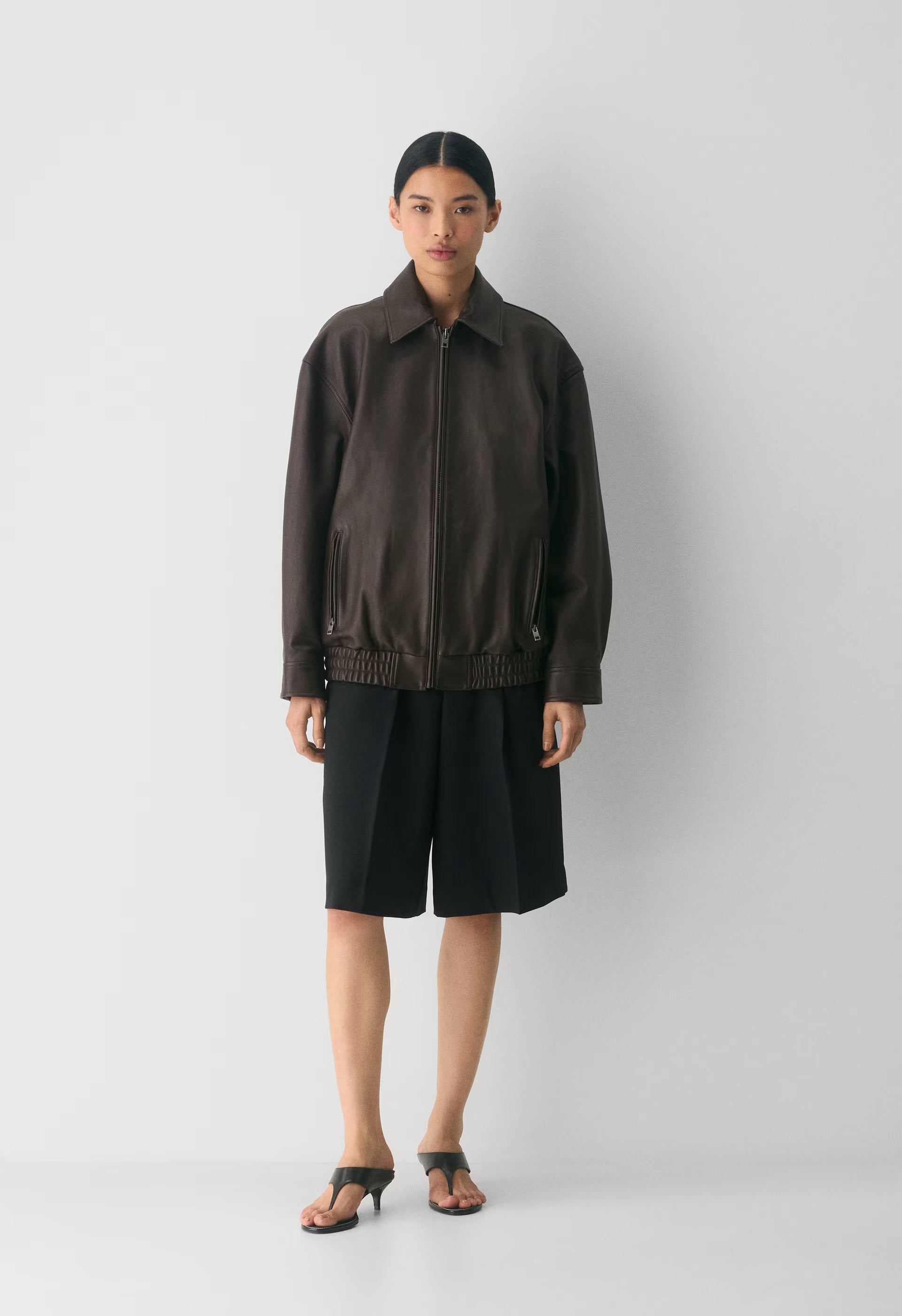 Jones Bomber - Leather - BURNT BROWN