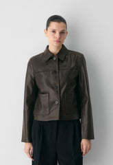 Tori Jacket - Leather - DARK COFFEE