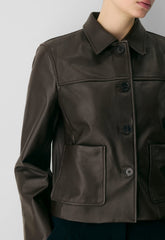 Tori Jacket - Leather - DARK COFFEE