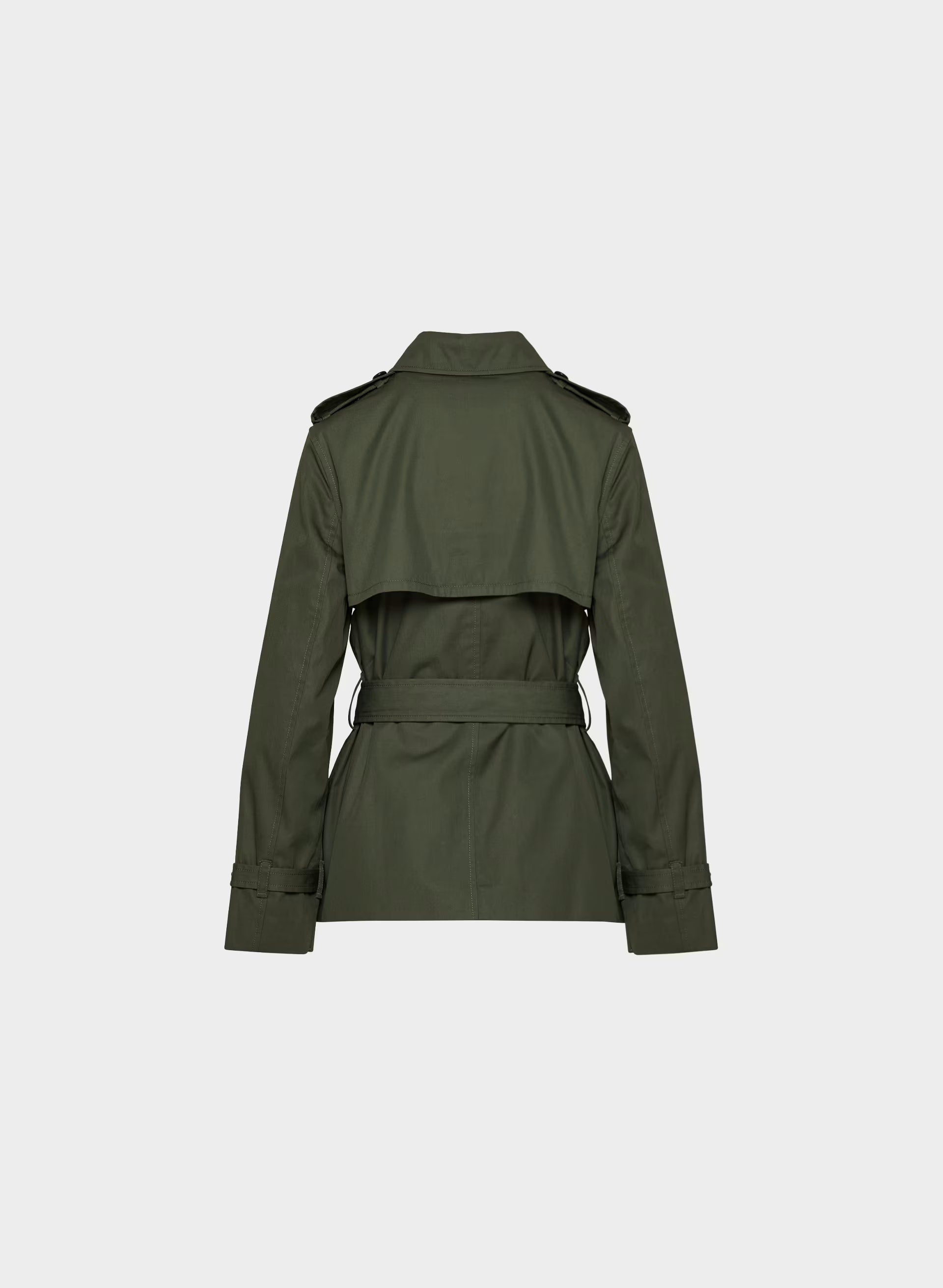 The Finch Short Trench Coat - City Twill - DARK OLIVE
