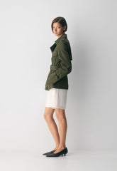 The Finch Short Trench Coat - City Twill - DARK OLIVE