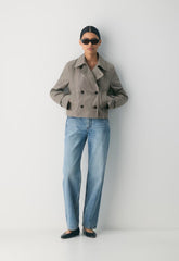 The Esquire Short Trench Coat - City Twill - WSHRT CK ND TP/ANS BRN