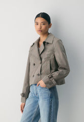 The Esquire Short Trench Coat - City Twill - WSHRT CK ND TP/ANS BRN