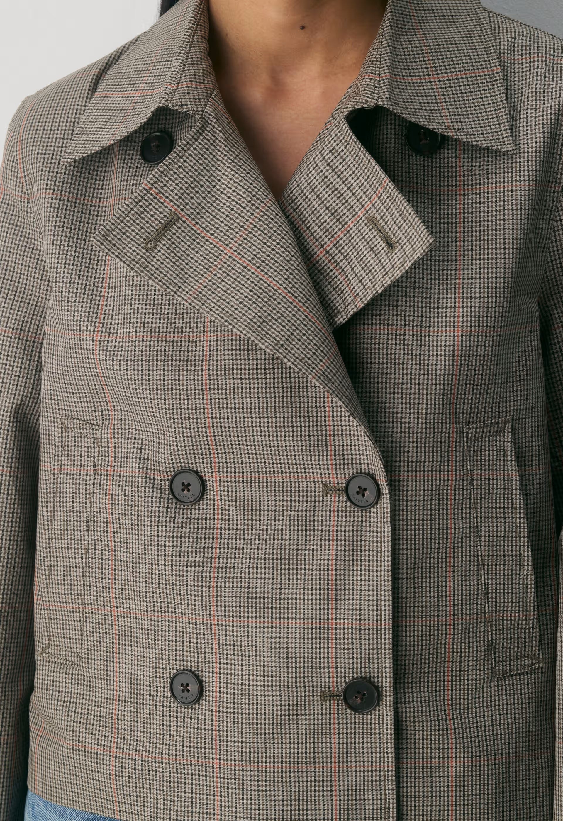 The Esquire Short Trench Coat - City Twill - WSHRT CK ND TP/ANS BRN