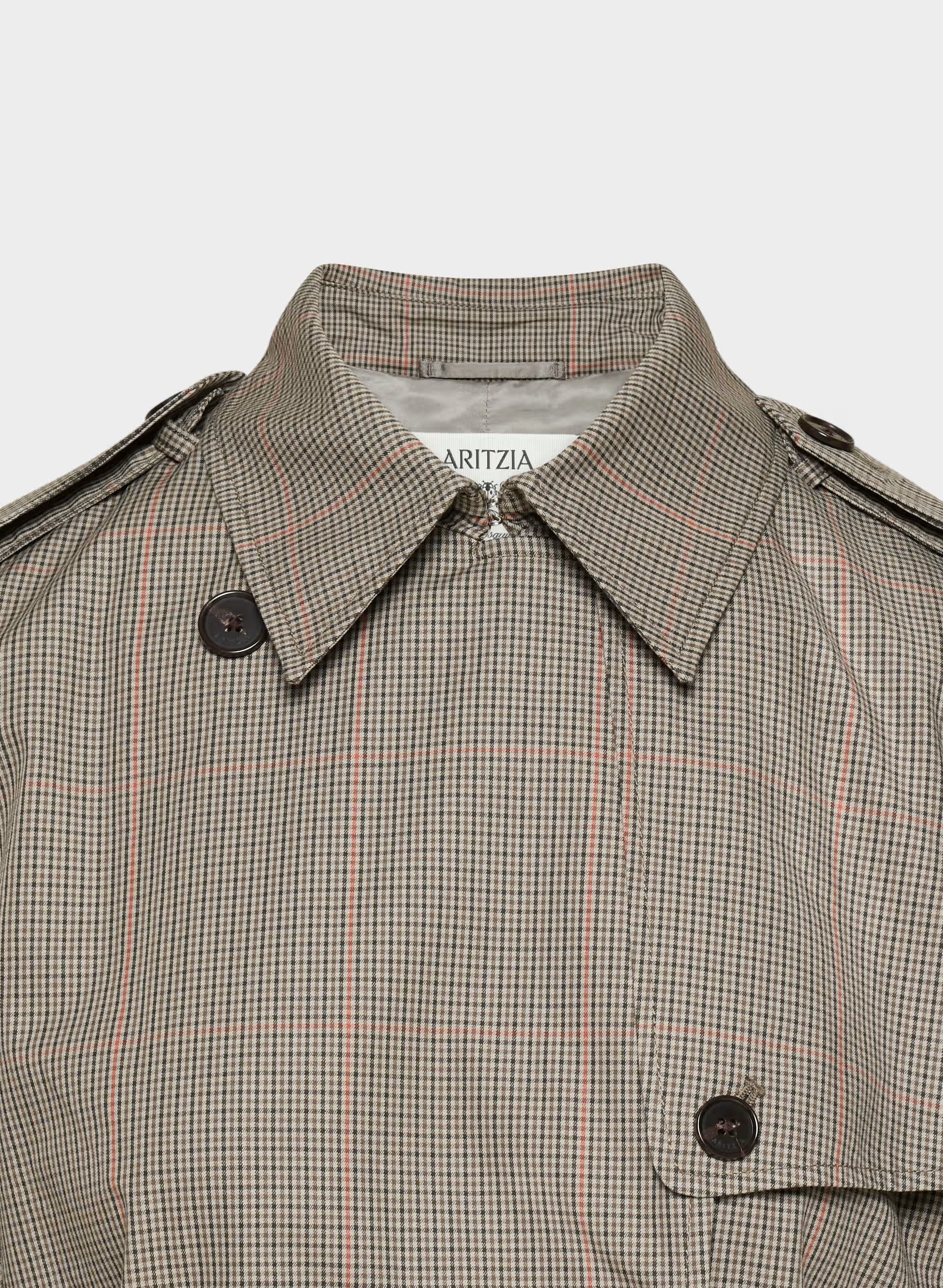 The Finch Trench Coat - City Twill - WSHRT CK ND TP/ANS BRN