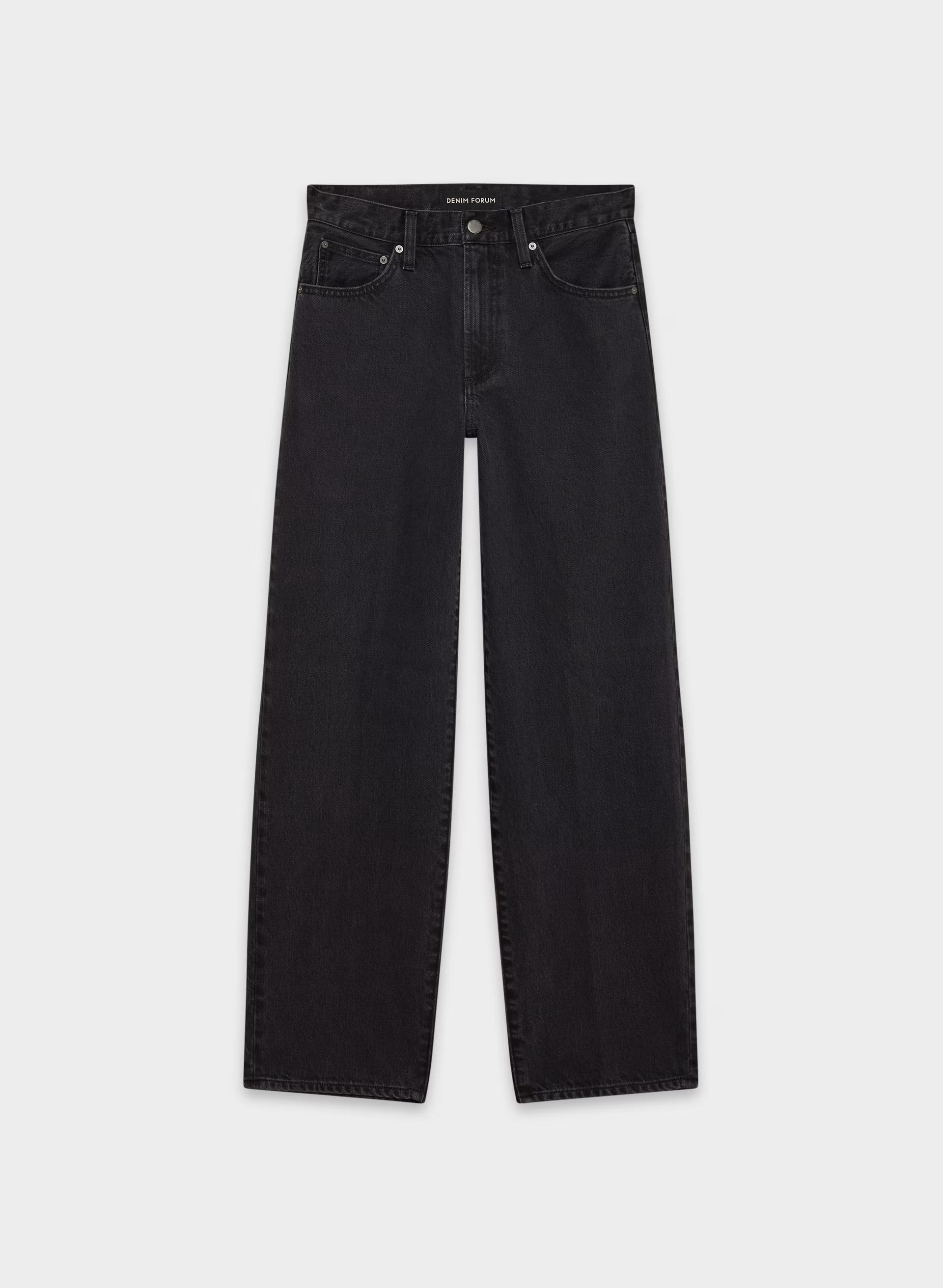 Denim Forum The '90s Marlo Hi-Rise Baggy Jean - BLACK EYELINER