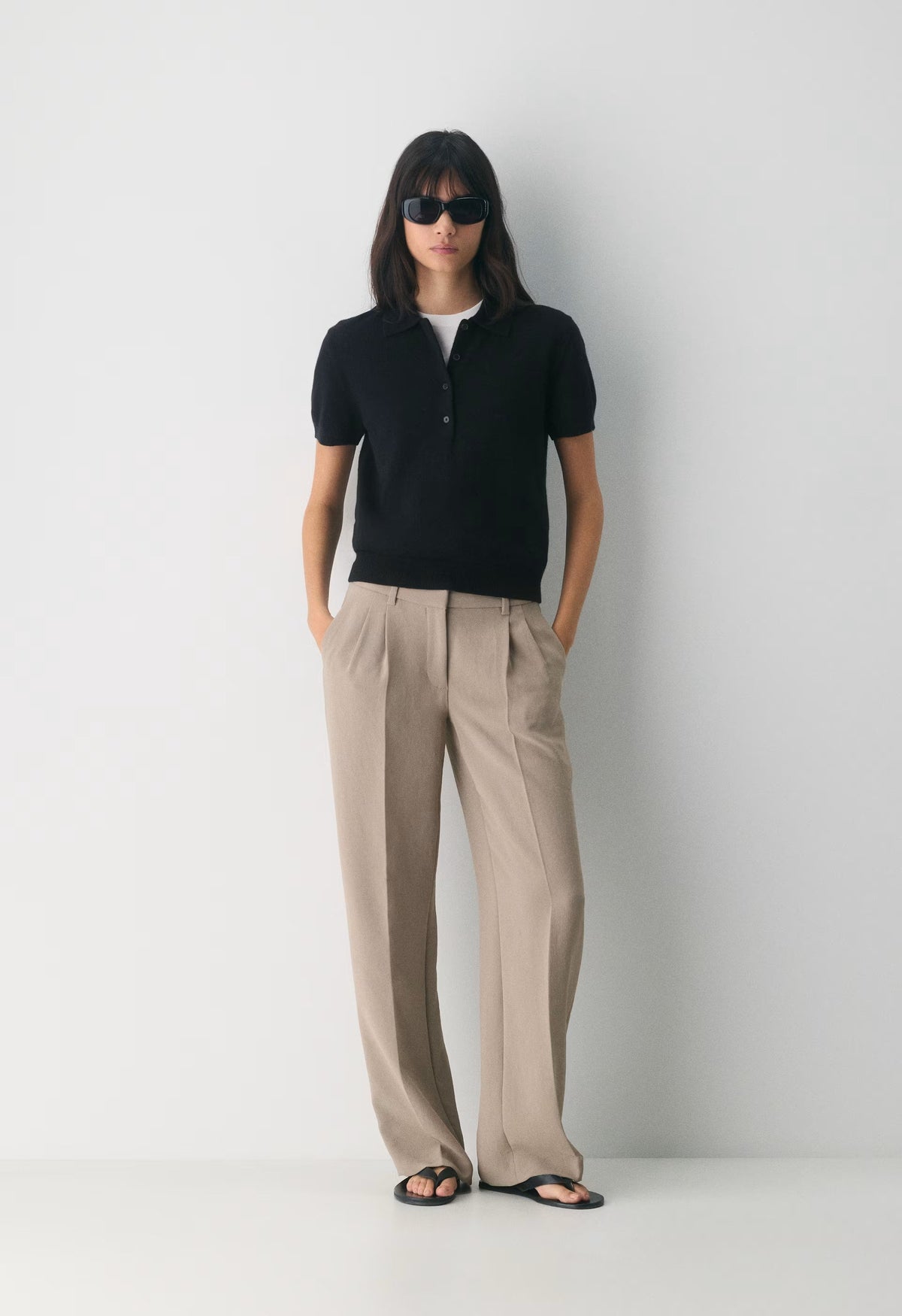 The Effortless Pant™ Lo-Rise - Crepette™ - NOMAD TAUPE