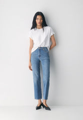 Denim Forum The Arlo Hi-Rise Straight Jean - 5 YRS KISS N TELL BLEU