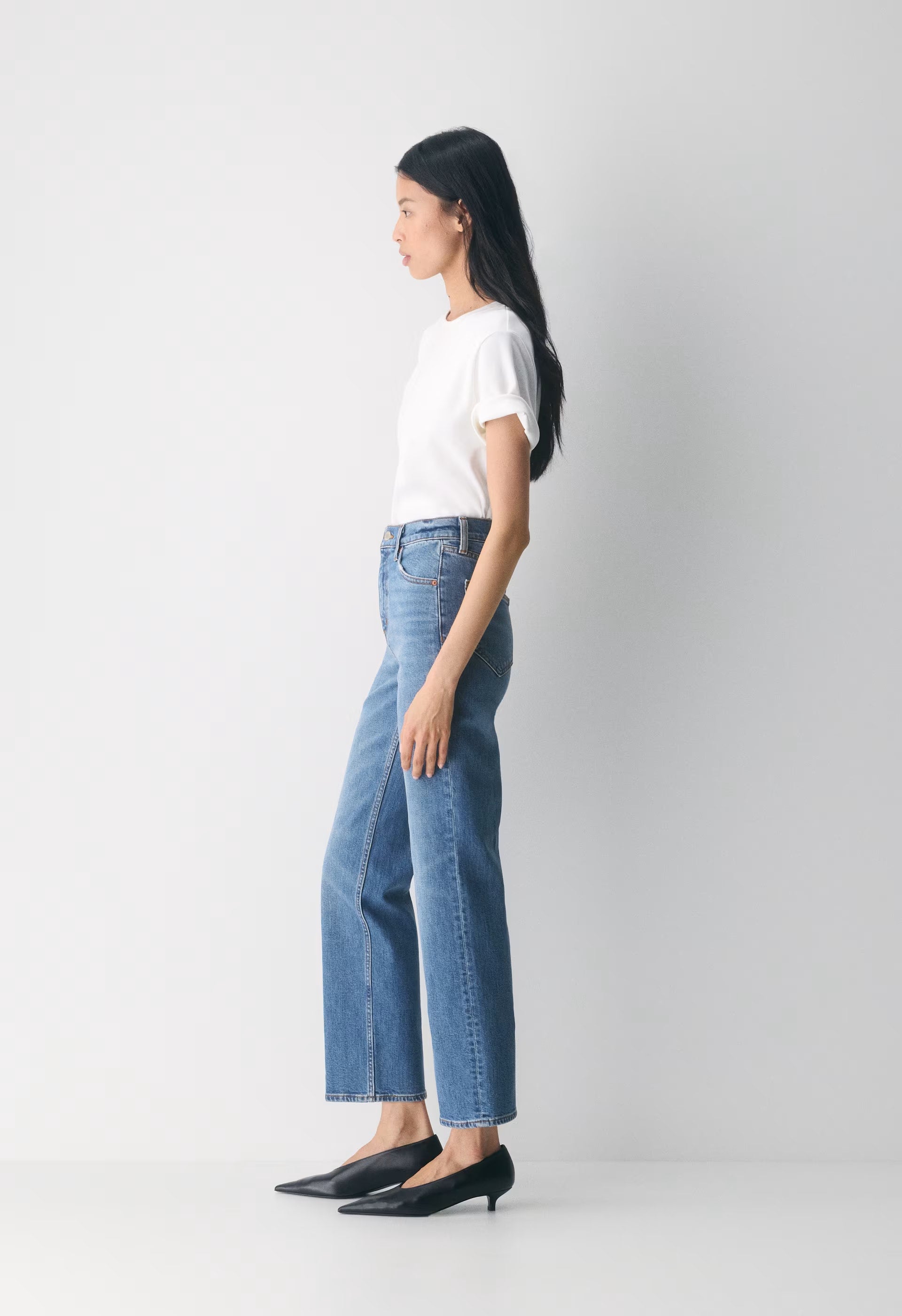 Denim Forum The Arlo Hi-Rise Straight Jean - 5 YRS KISS N TELL BLEU