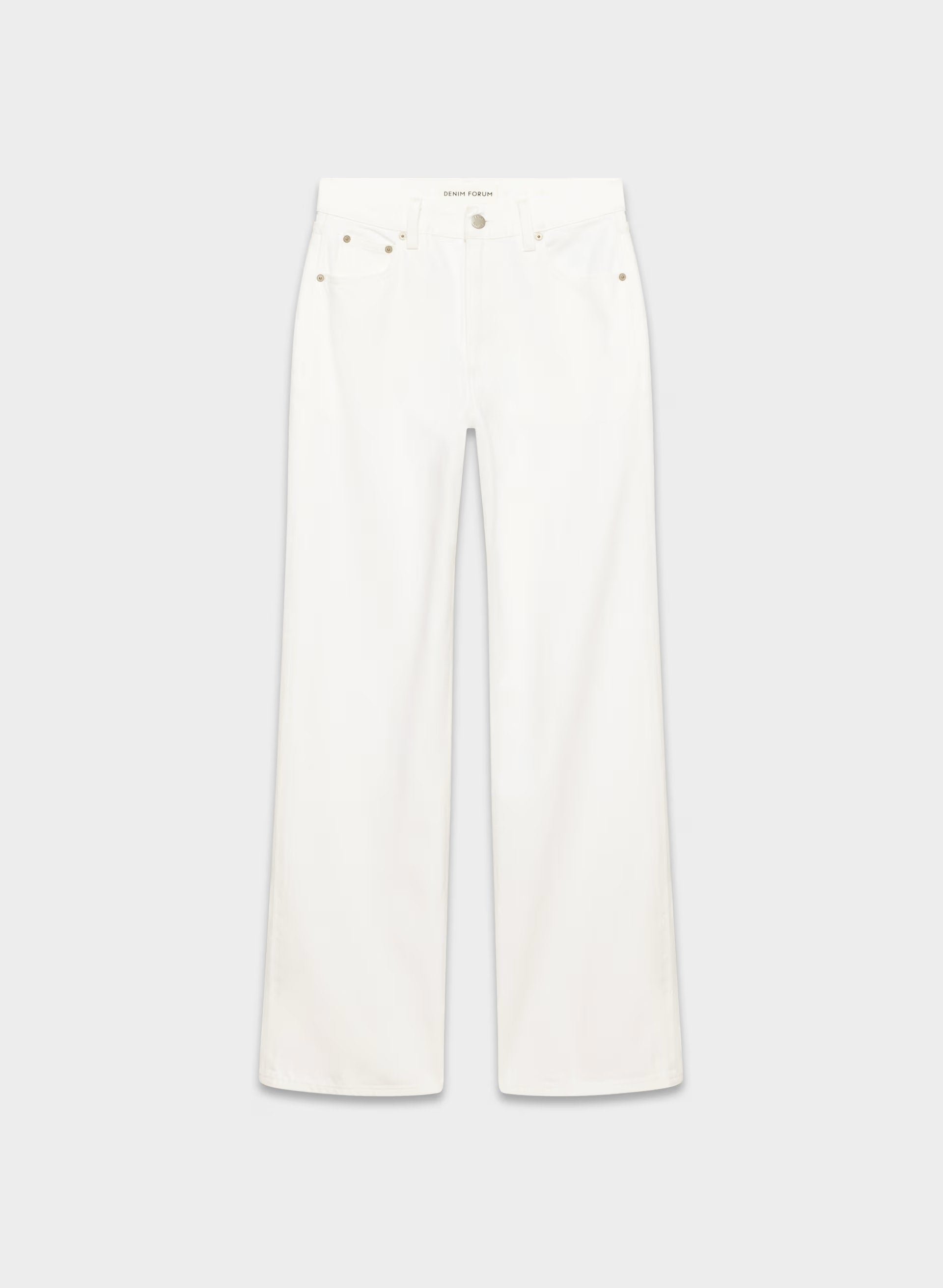 Denim Forum The Farrah Hi-Rise Wide Jean - A LITTLE WHITE LIE
