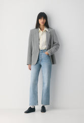 Denim Forum The Arlo Hi-Rise Straight Jean - 7 YRS BLEU TABOO