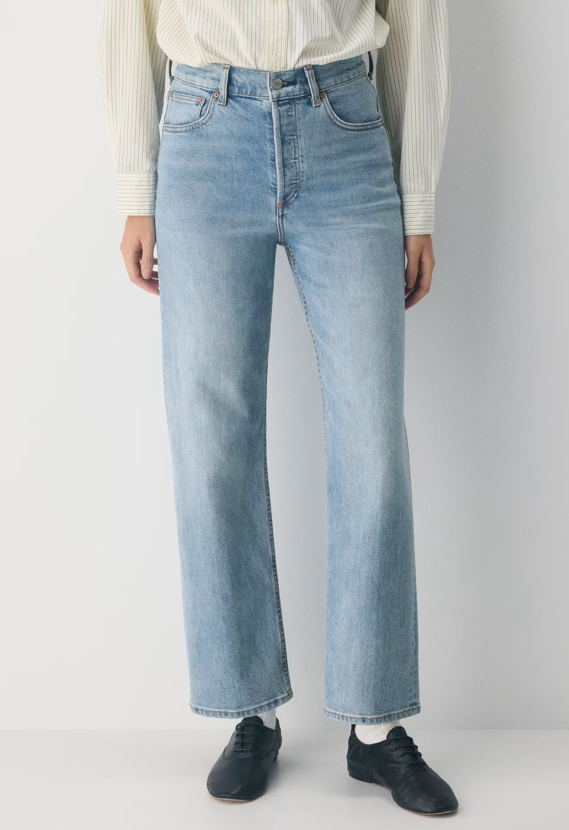 Denim Forum The Arlo Hi-Rise Straight Jean - 7 YRS BLEU TABOO