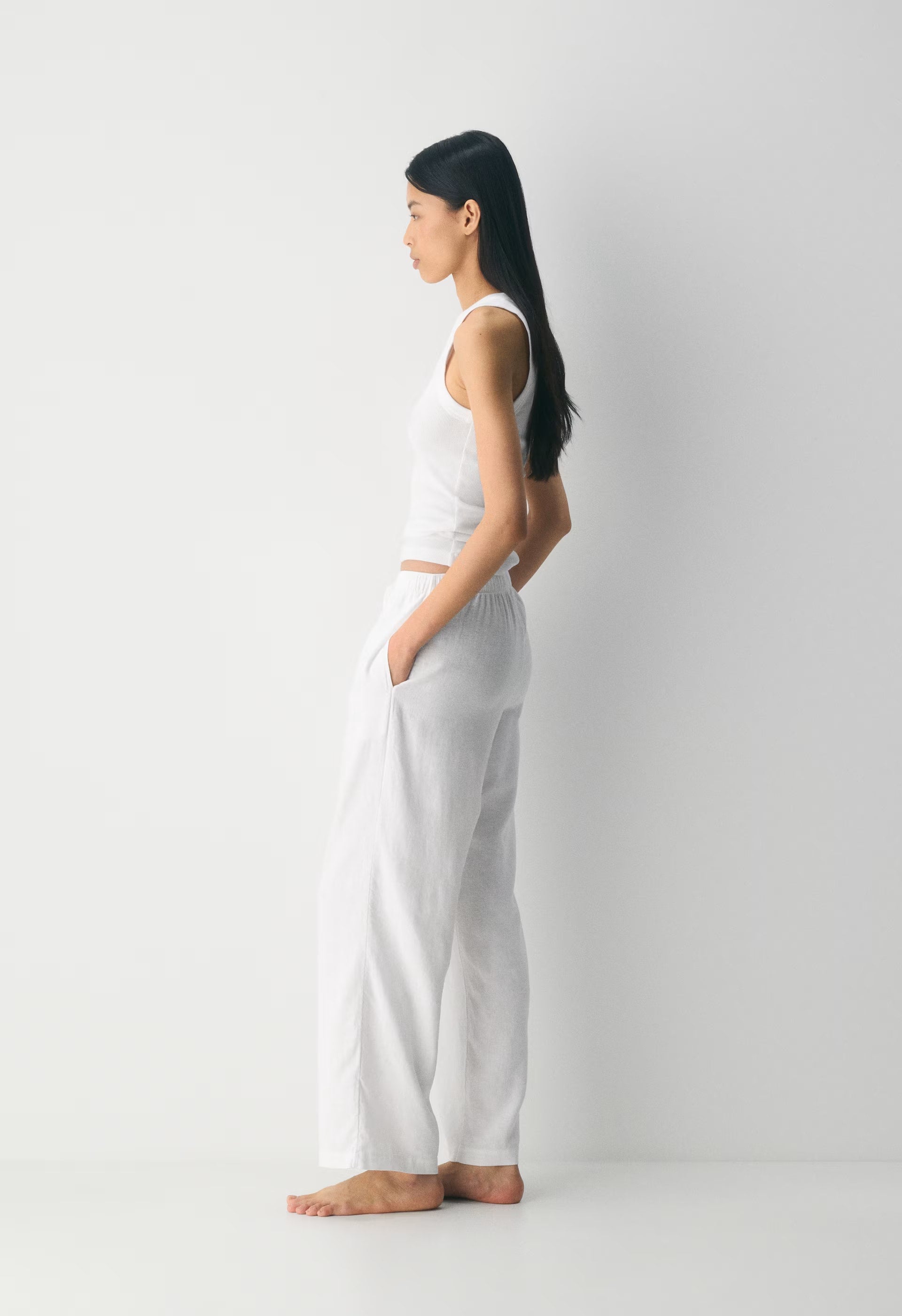 Sontag Linen Pant - WHITE