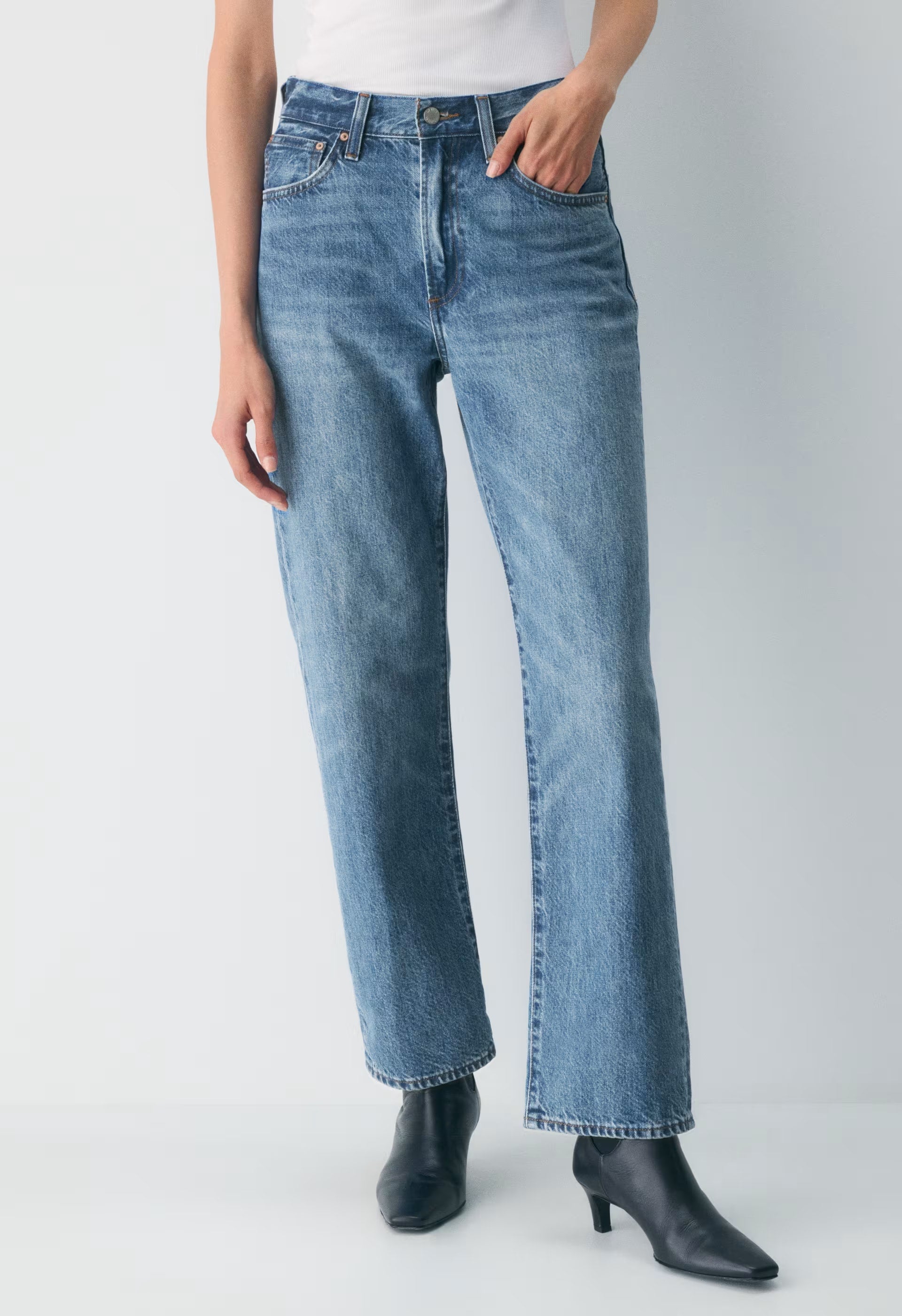 Denim Forum The '90s Marlo Hi-Rise Baggy Jean - 5 YRS KISS N TELL BLEU