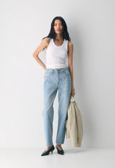 Denim Forum The '90s Marlo Hi-Rise Baggy Jean - 7 YRS BLEU TABOO