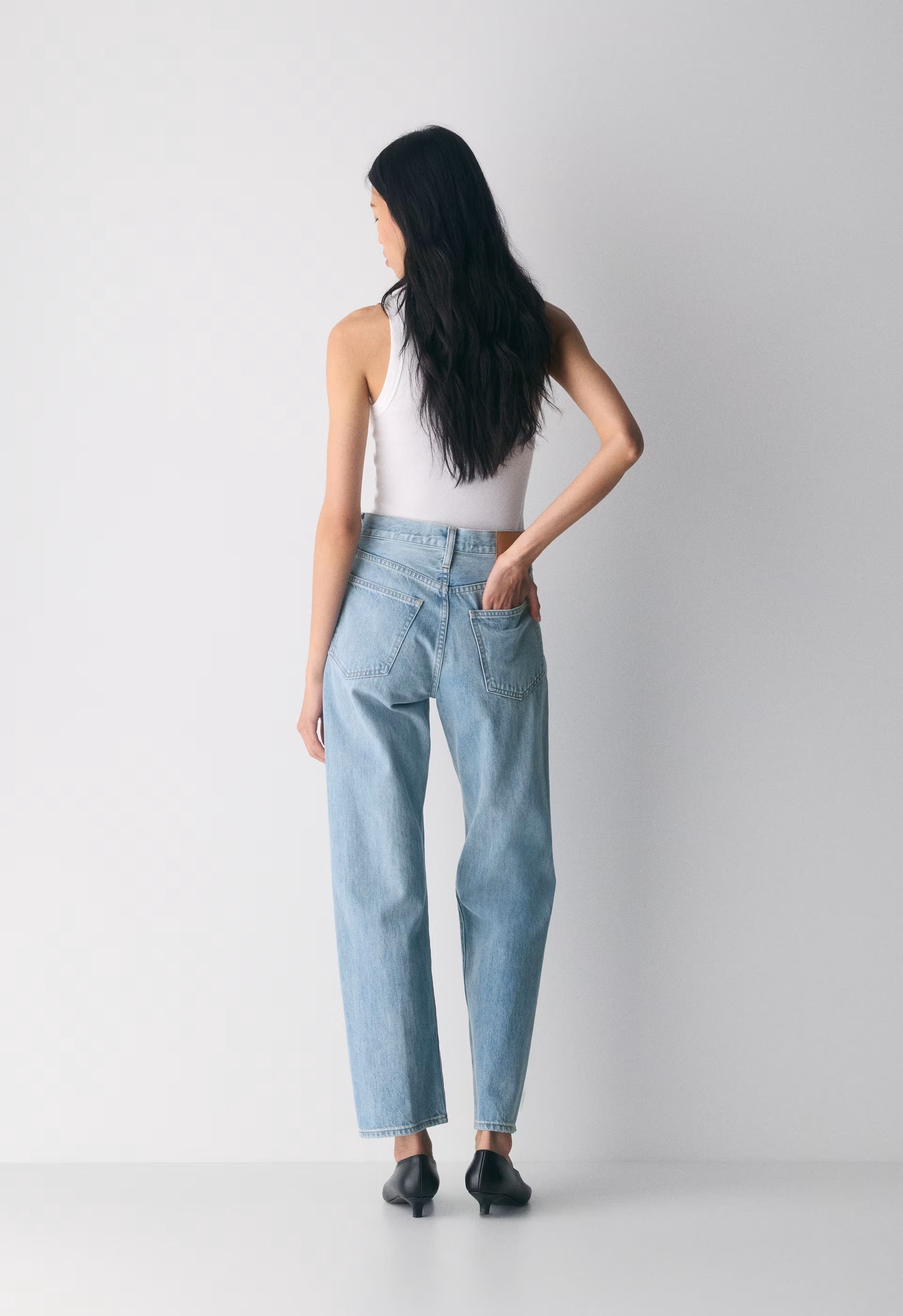 Denim Forum The '90s Marlo Hi-Rise Baggy Jean - 7 YRS BLEU TABOO