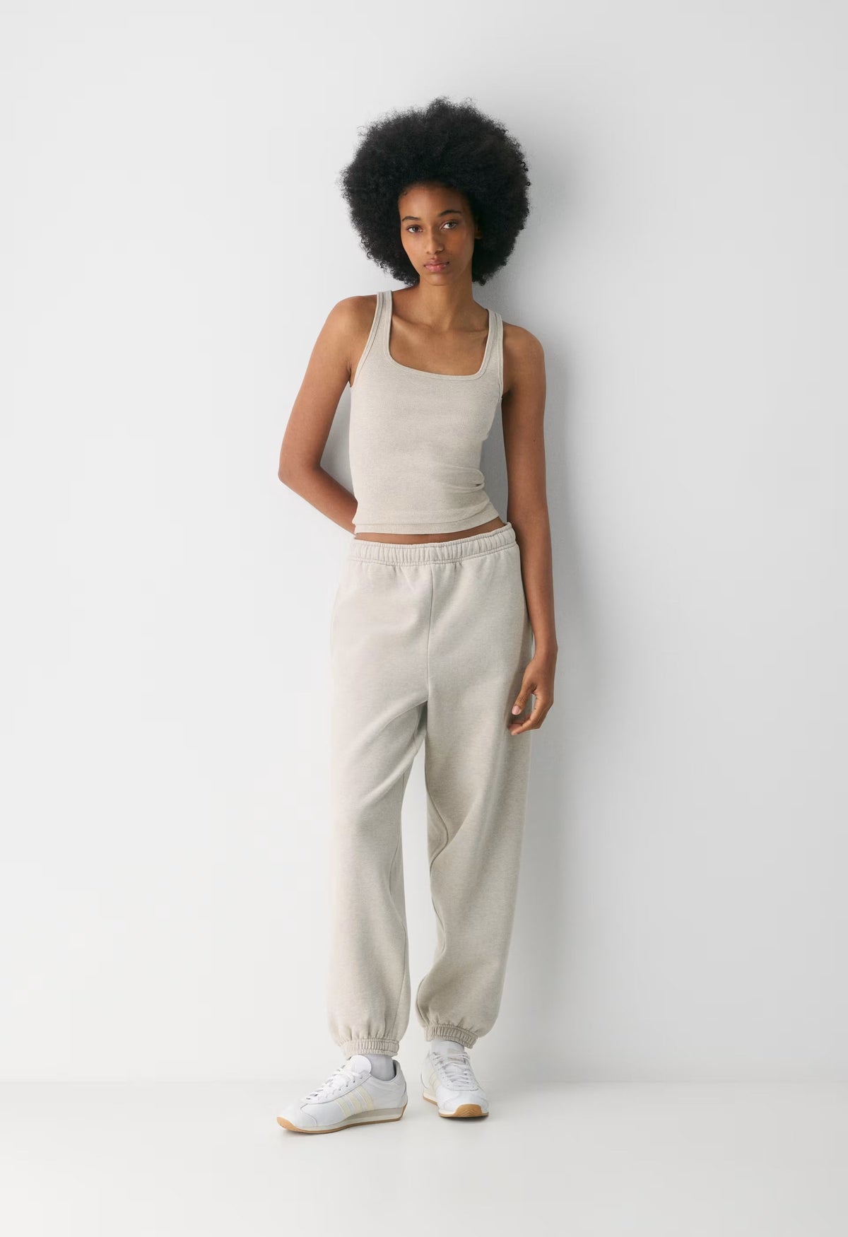 Cozy Sweatfleece Mega Jogger - HEATHER ECRU