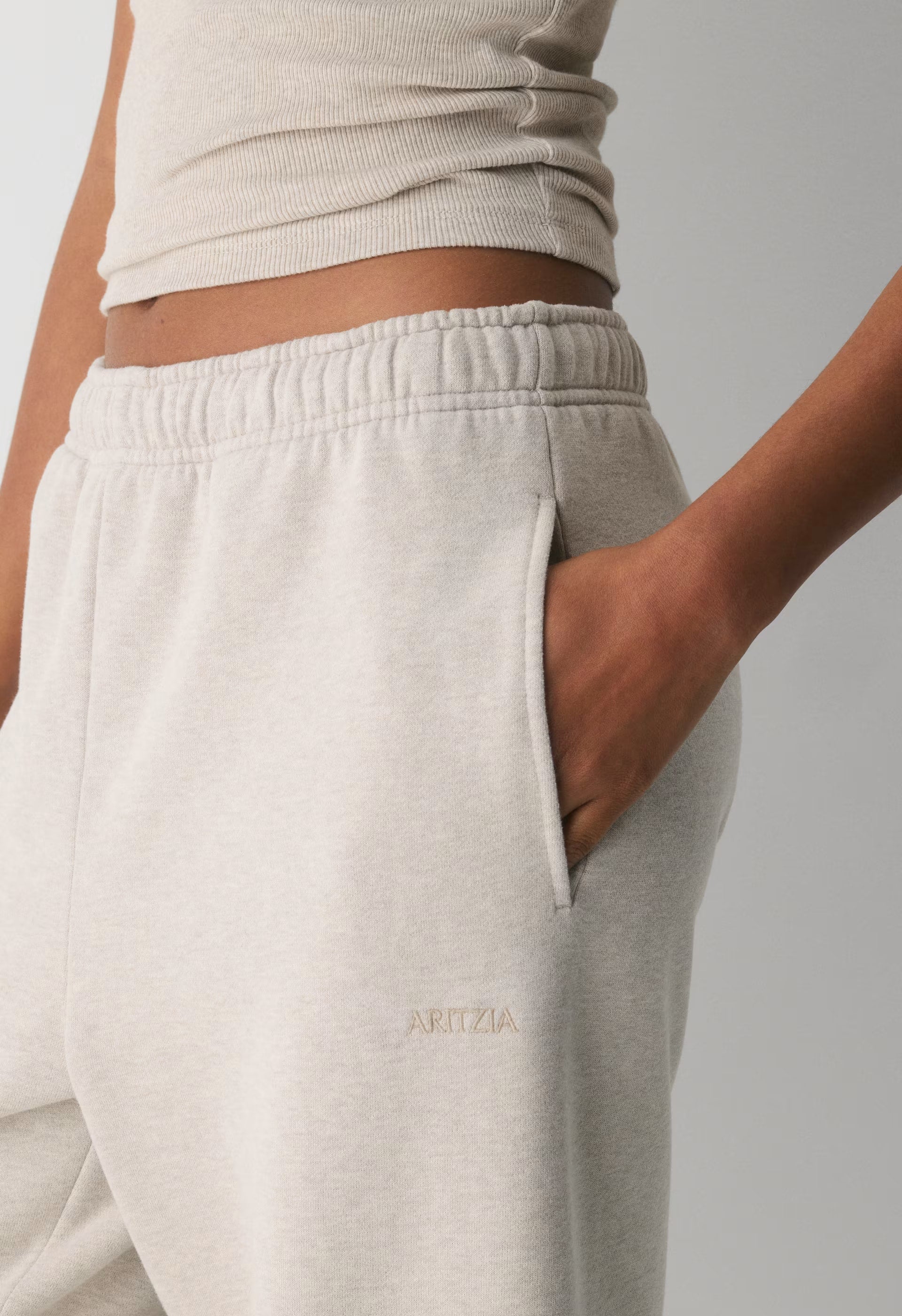 Cozy Sweatfleece Mega Jogger - HEATHER ECRU
