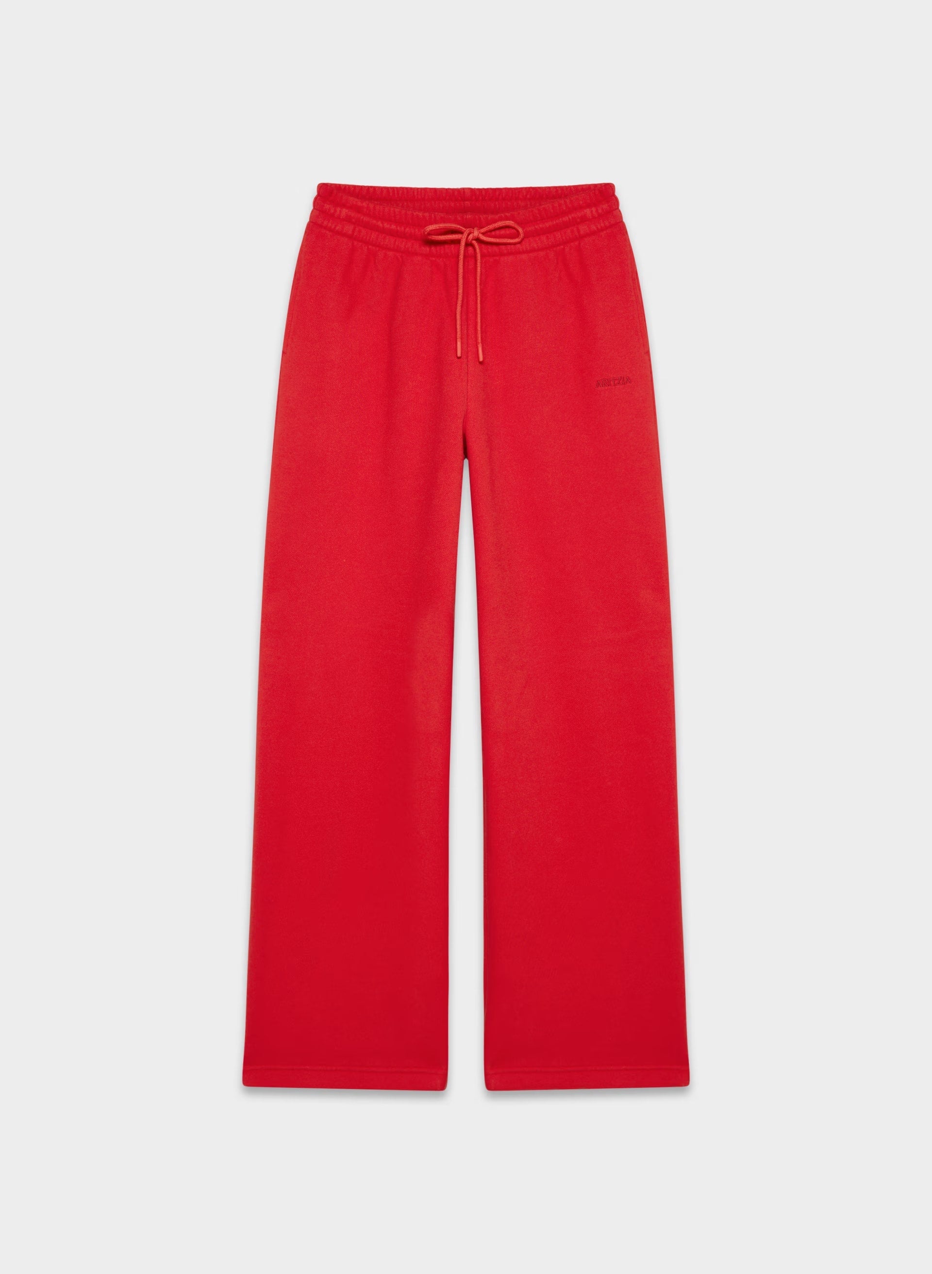 Cozy Sweatfleece Boyfriend Wide Sweatpant - FLASHING RED