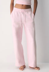 Cozy Sweatfleece Boyfriend Wide Sweatpant - VILLA PINK