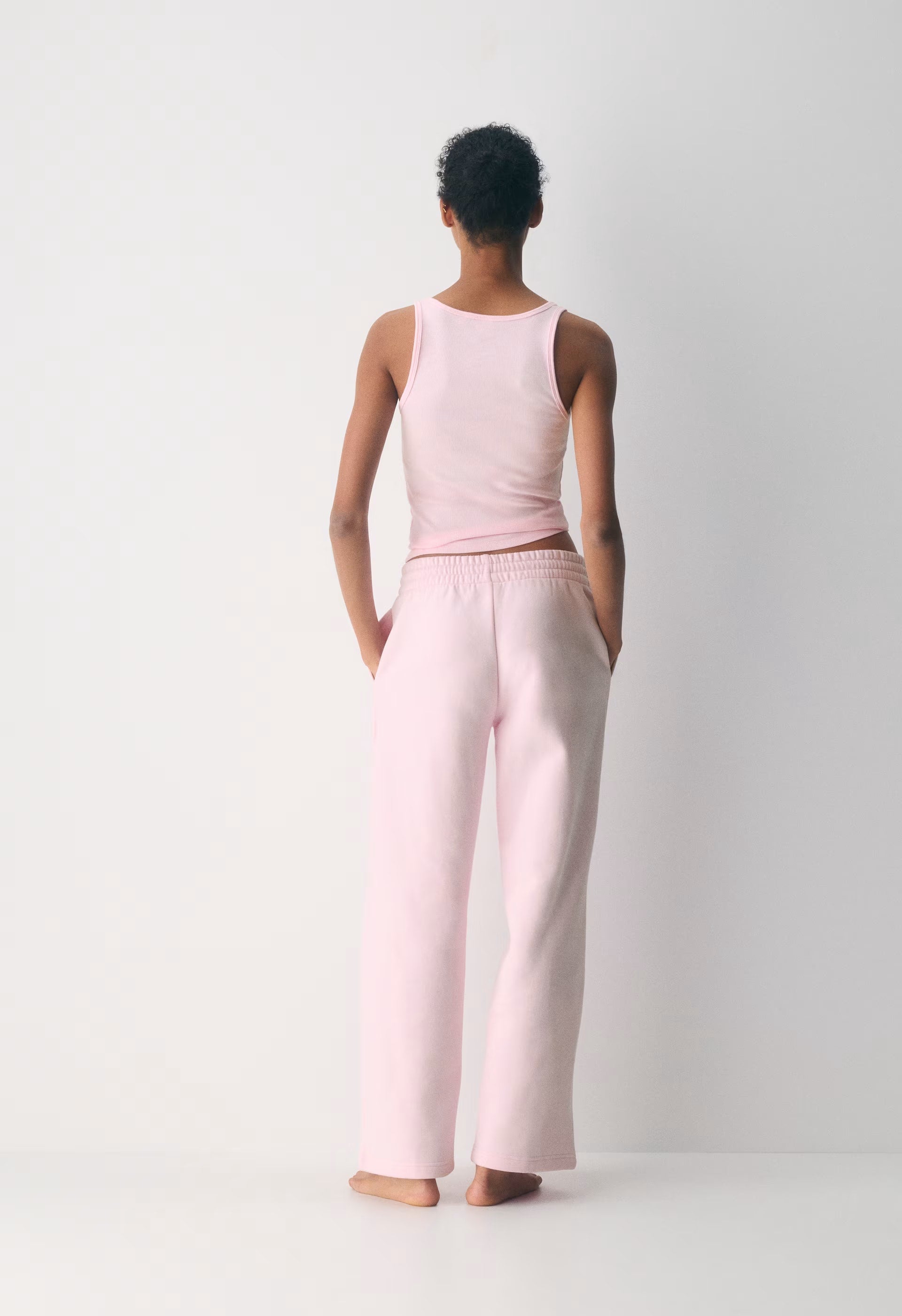 Cozy Sweatfleece Boyfriend Wide Sweatpant - VILLA PINK