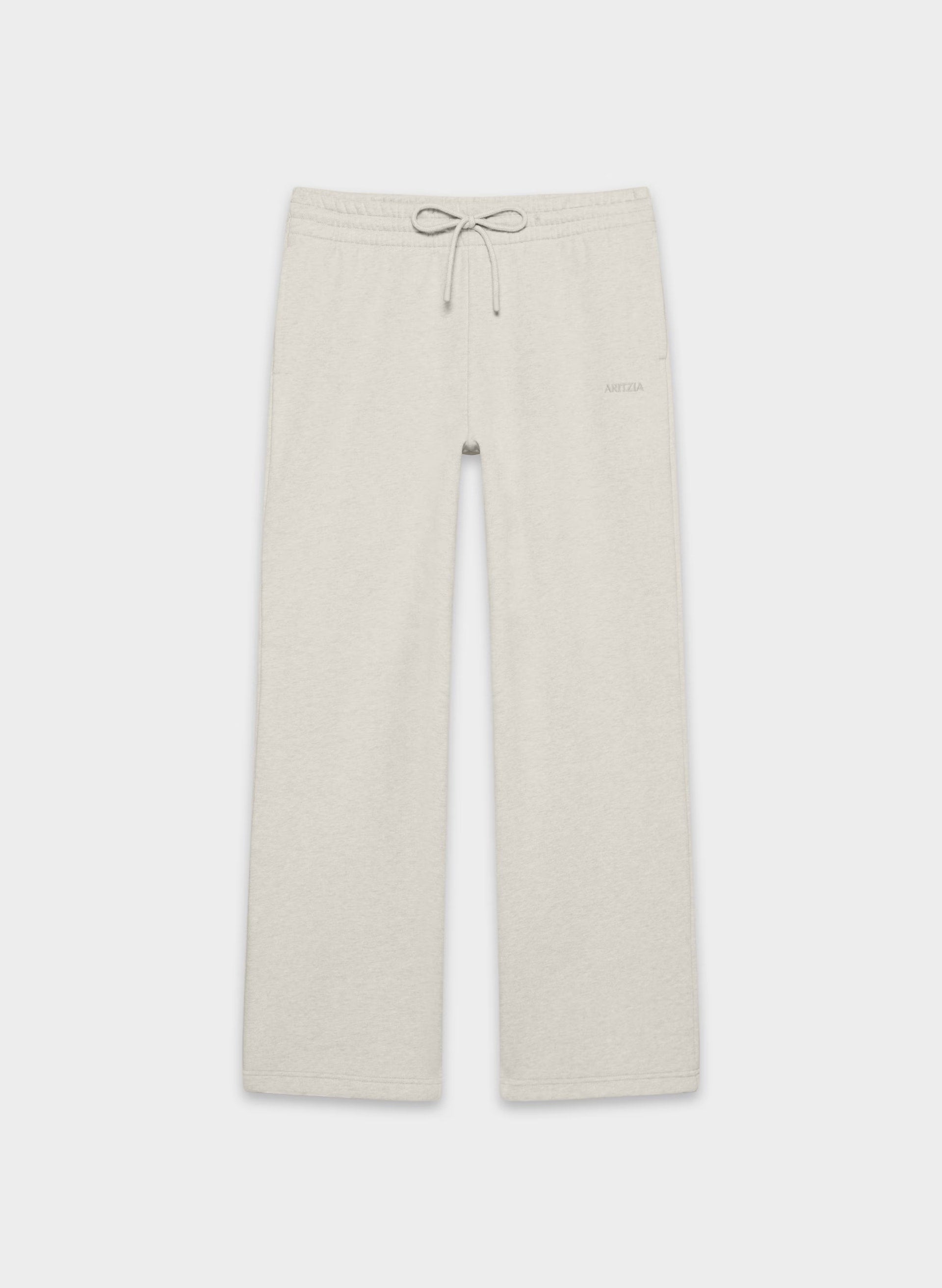 Cozy Sweatfleece Boyfriend Wide Sweatpant - HEATHER ECRU