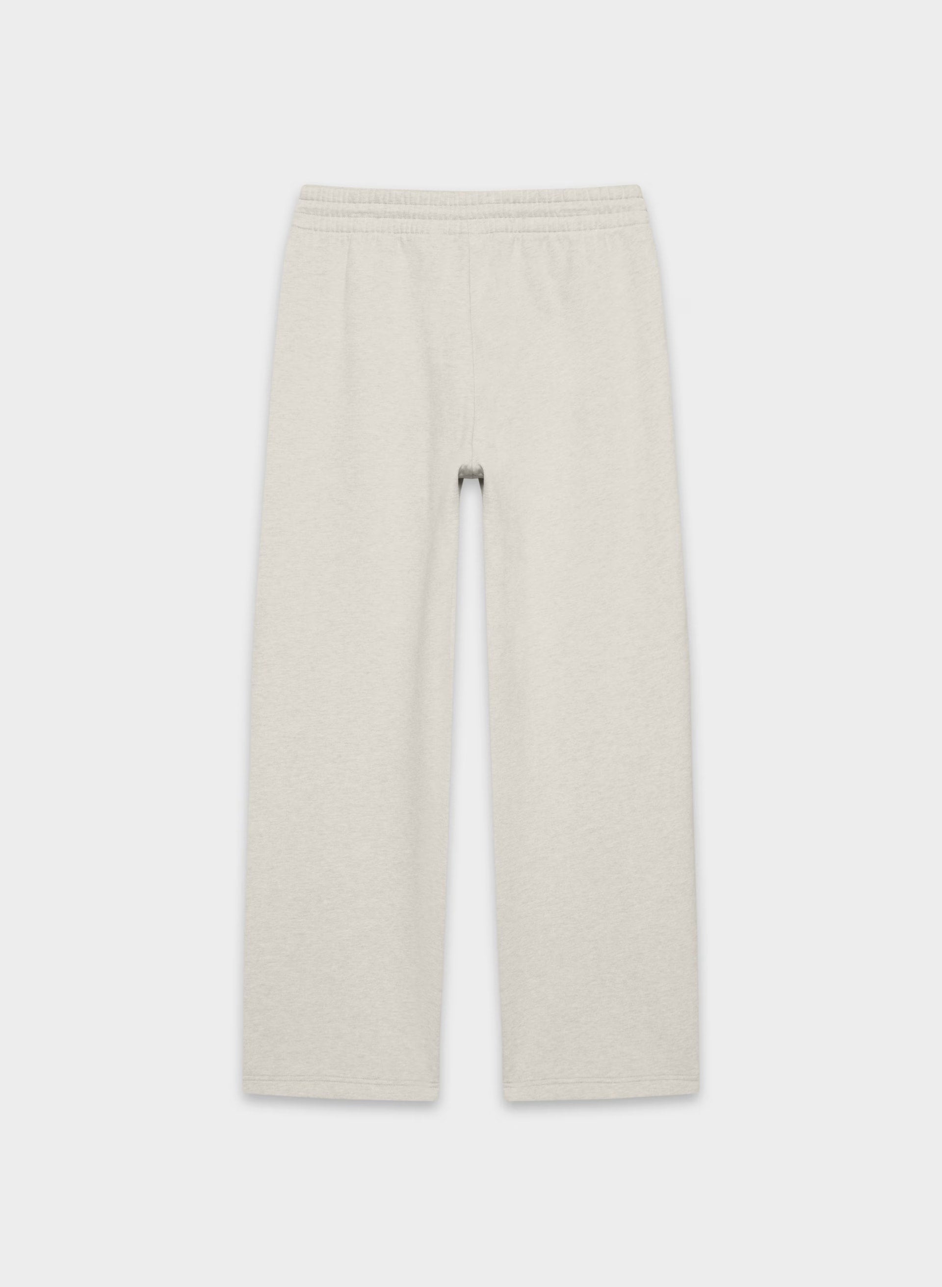 Cozy Sweatfleece Boyfriend Wide Sweatpant - HEATHER ECRU