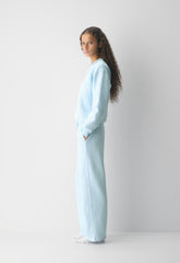 Cozy Sweatfleece Boyfriend Wide Sweatpant - VILLA BLUE