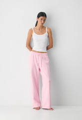 Cozy Sweatfleece Boyfriend Wide Sweatpant - MILKSHAKE PINK