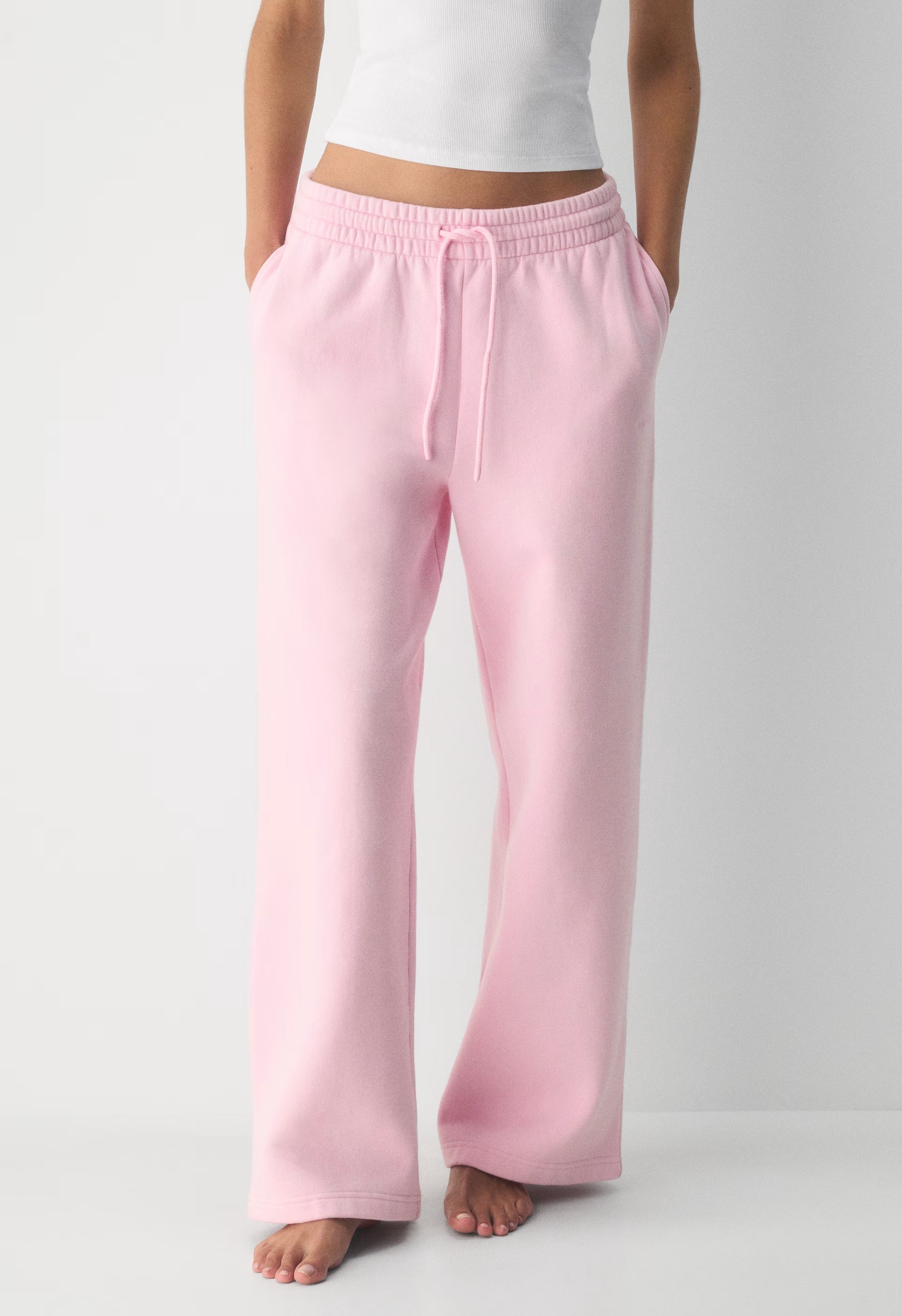 Cozy Sweatfleece Boyfriend Wide Sweatpant - MILKSHAKE PINK