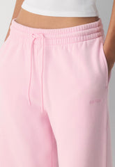 Cozy Sweatfleece Boyfriend Wide Sweatpant - MILKSHAKE PINK
