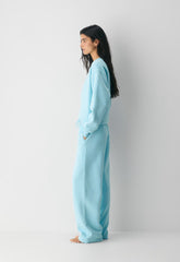 Cozy Sweatfleece Boyfriend Wide Sweatpant - PANORAMA BLUE