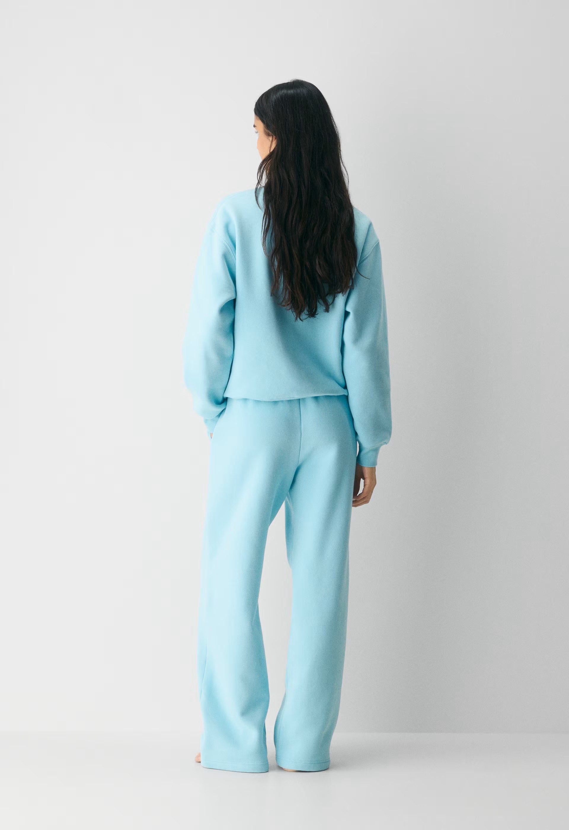 Cozy Sweatfleece Boyfriend Wide Sweatpant - PANORAMA BLUE