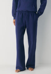 Cozy Sweatfleece Boyfriend Wide Sweatpant - HARBOUR NAVY
