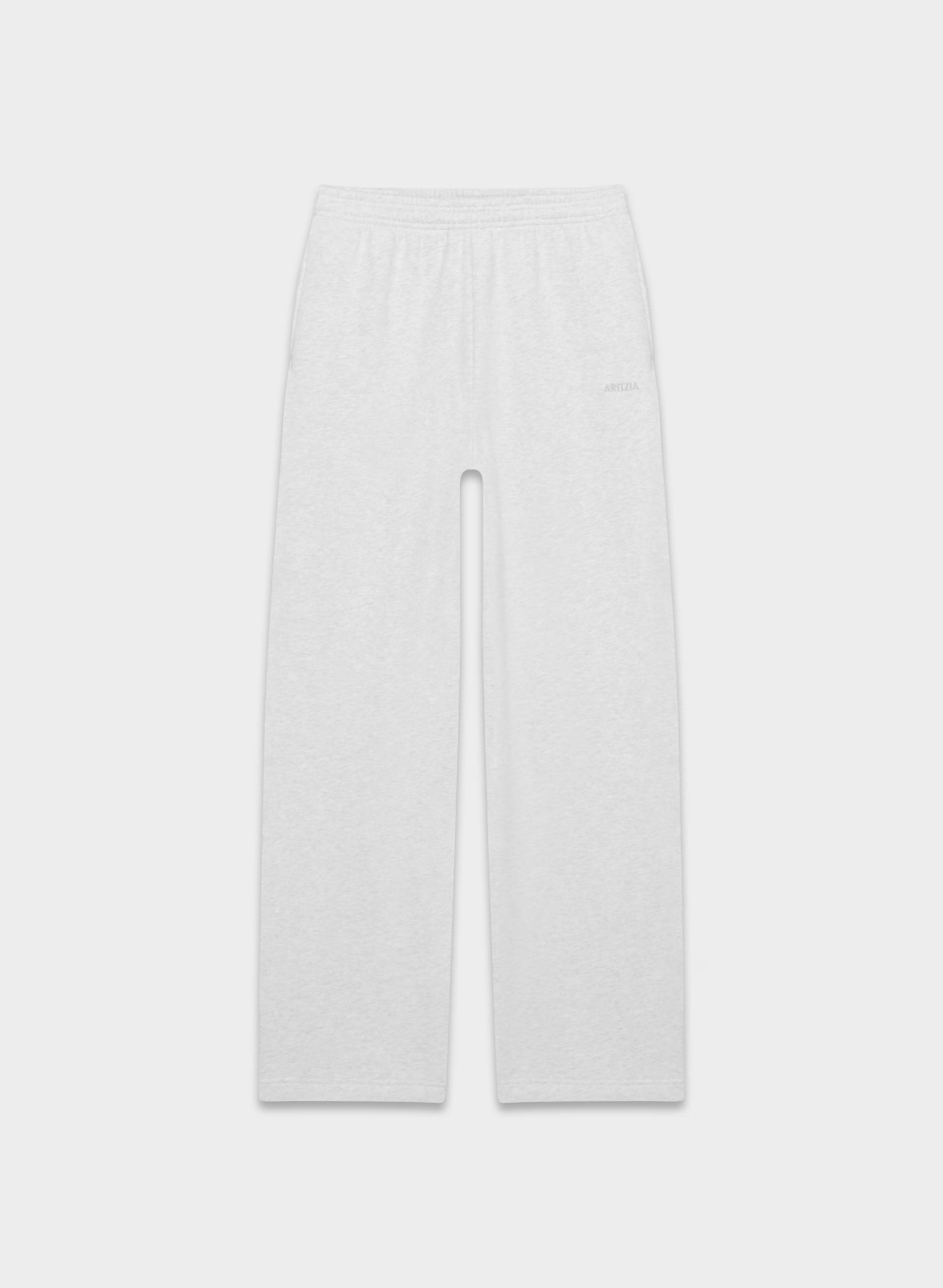 Cozy Sweatfleece Boyfriend Barrel Sweatpant - HEATHER CLOUD WHITE