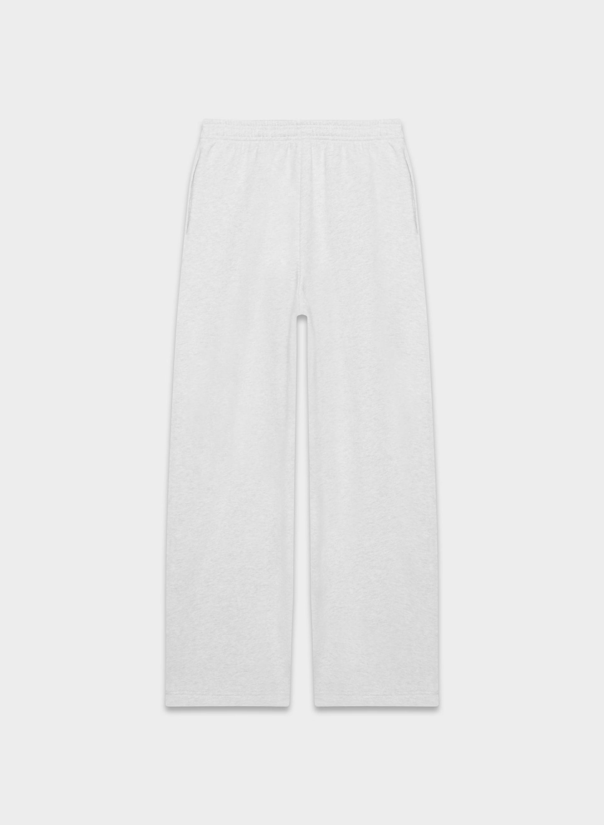 Cozy Sweatfleece Boyfriend Barrel Sweatpant - HEATHER CLOUD WHITE