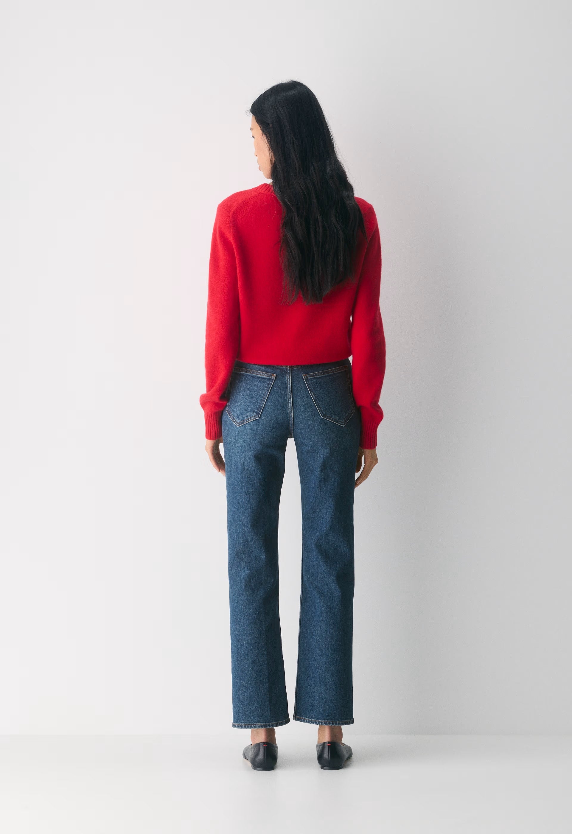 Denim Forum The Arlo Hi-Rise Straight Jean - BE ABOUT DARK BLEU