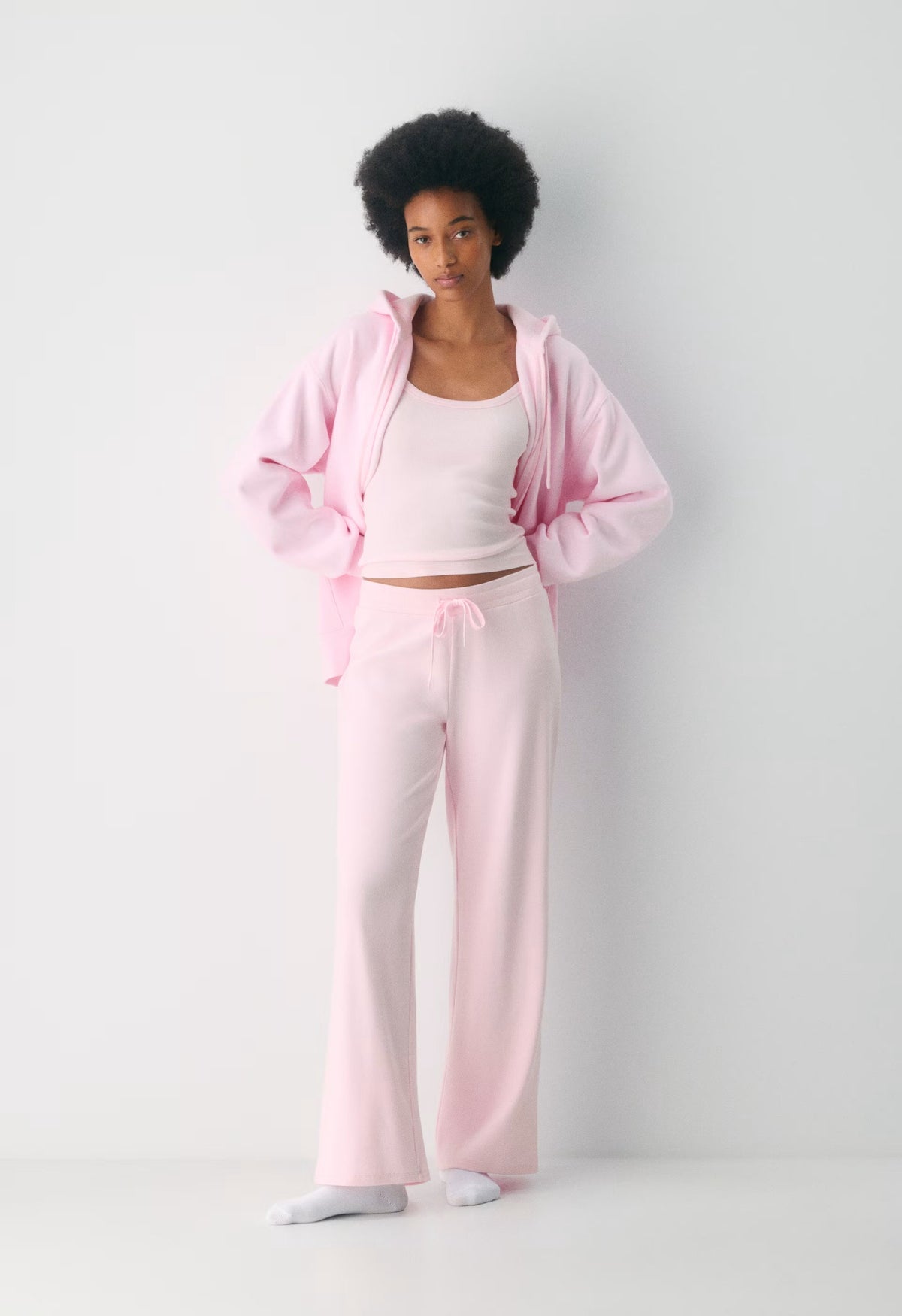 HomeStretch™ Rib Kickback Pant - VILLA PINK
