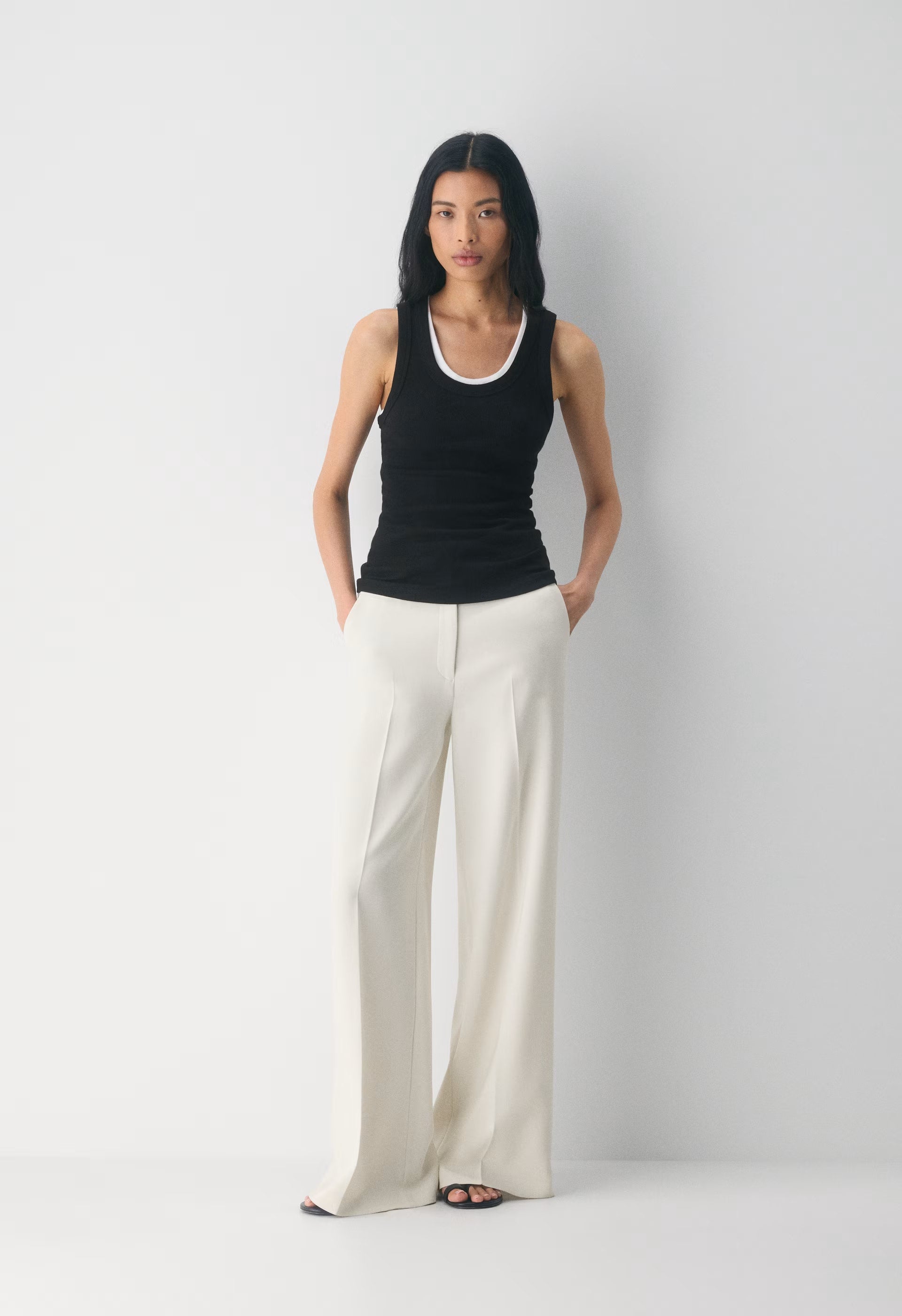 Leeway Pant - Sway Crepe - VINTAGE WHITE