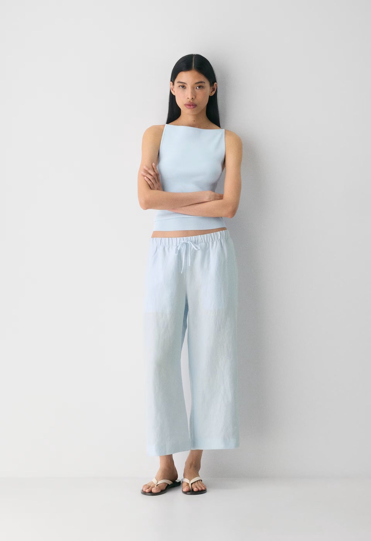 The Lodge Pant™ Cropped - CruiseLinen™ - MIDDAY BLUE