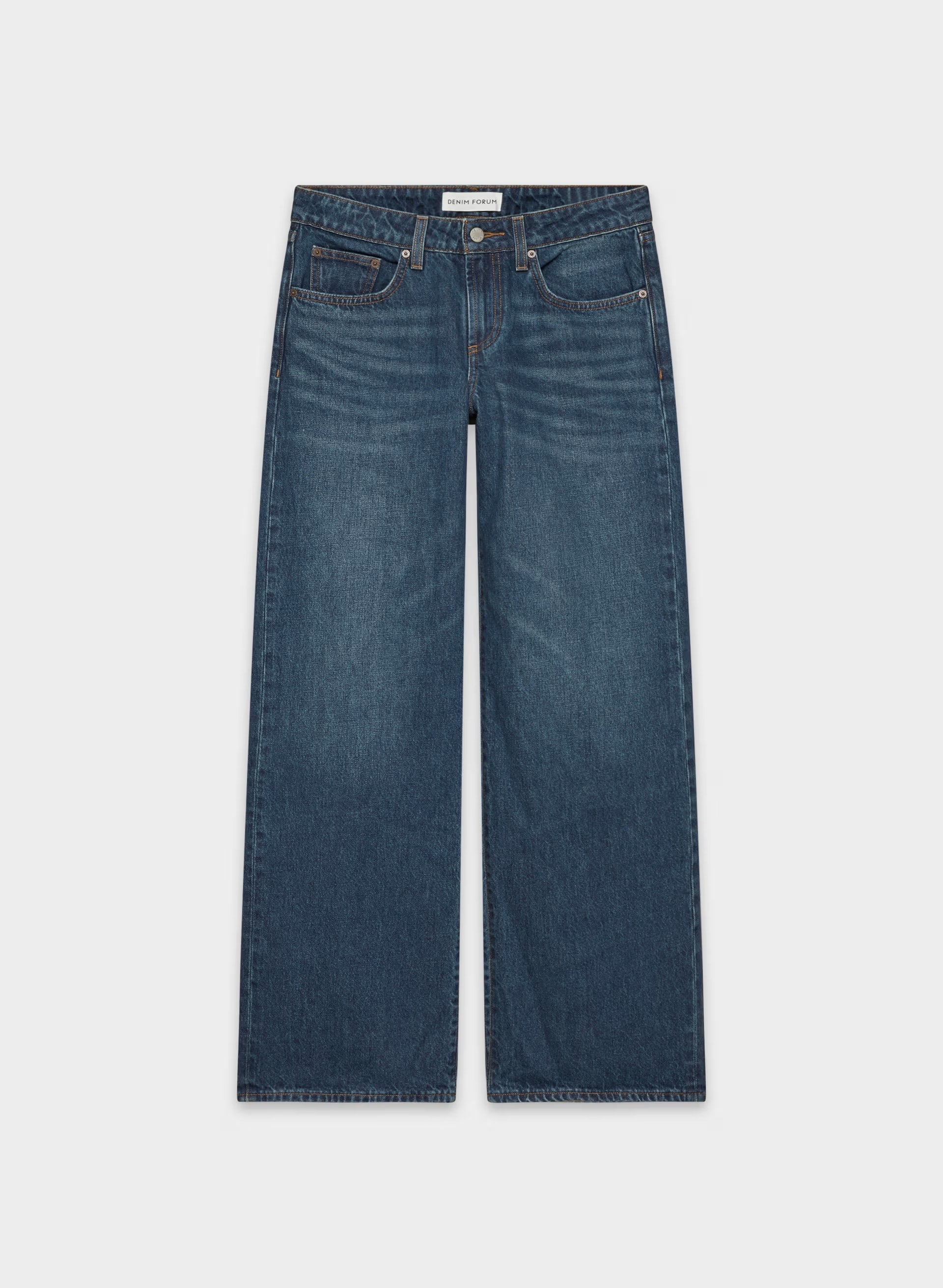 Denim Forum The ‘90s Relaxed Ultra Lo-Rise Wide Jean - BE ABOUT DARK BLEU