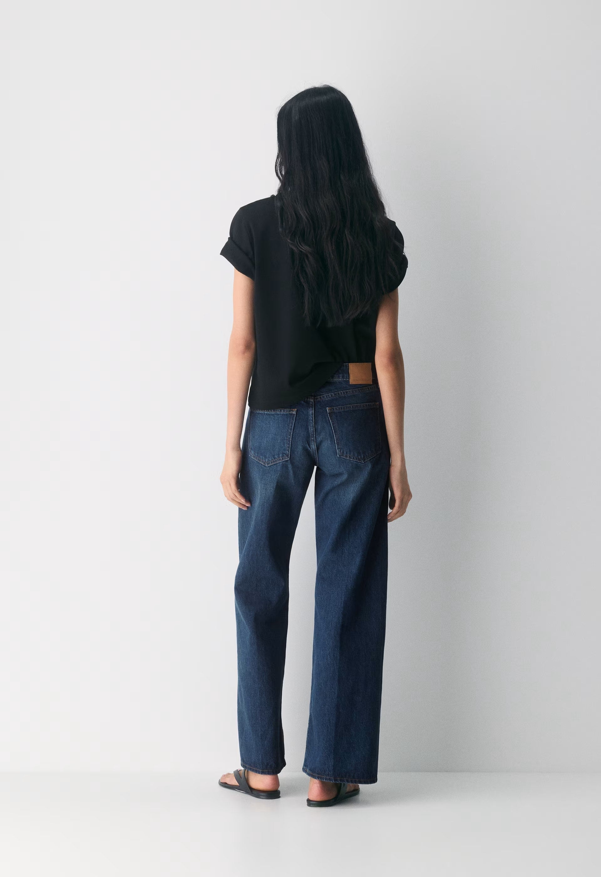 Denim Forum The ‘90s Relaxed Ultra Lo-Rise Wide Jean - BE ABOUT DARK BLEU