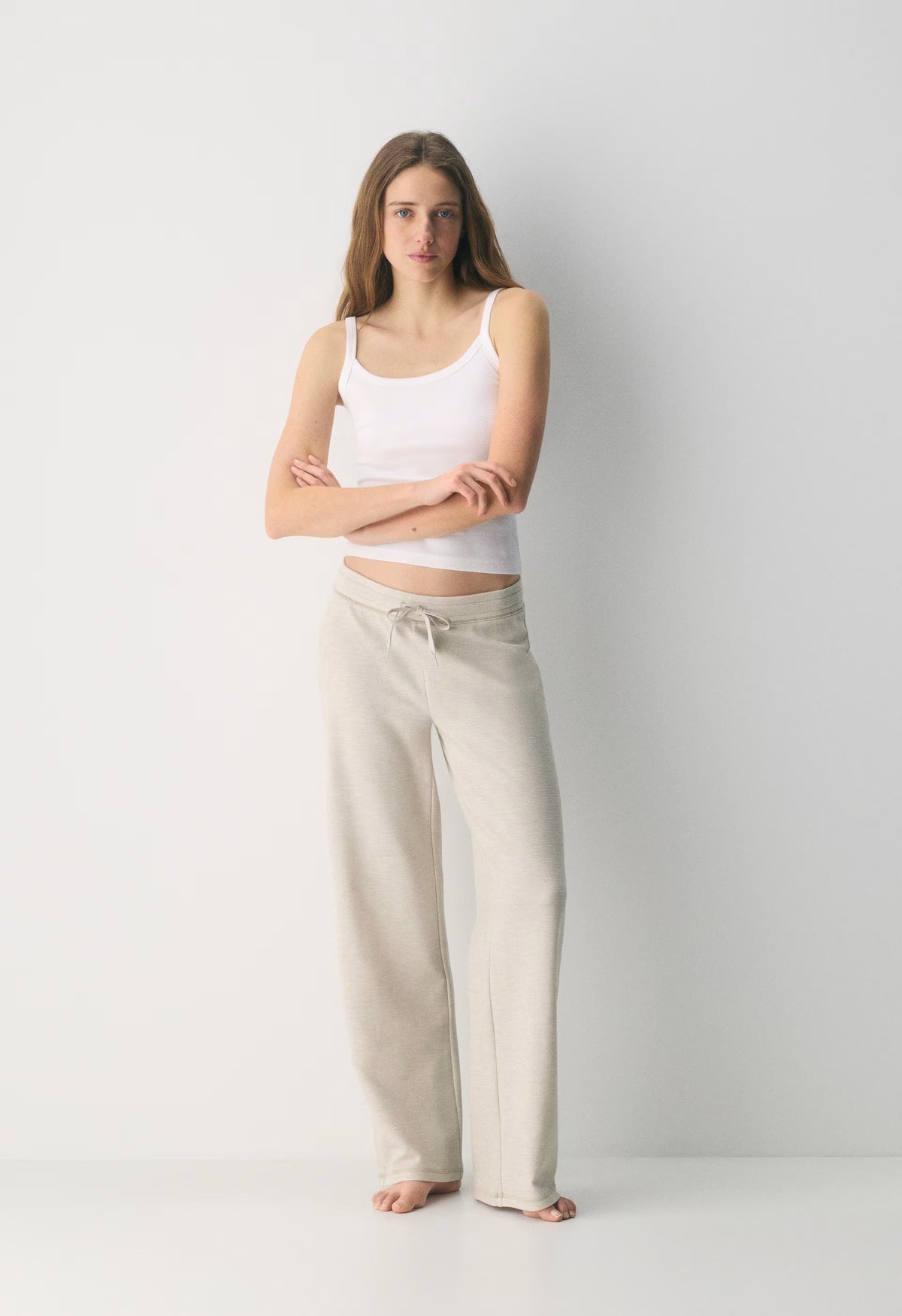 Wafflex Attune Pant - HEATHER ECRU