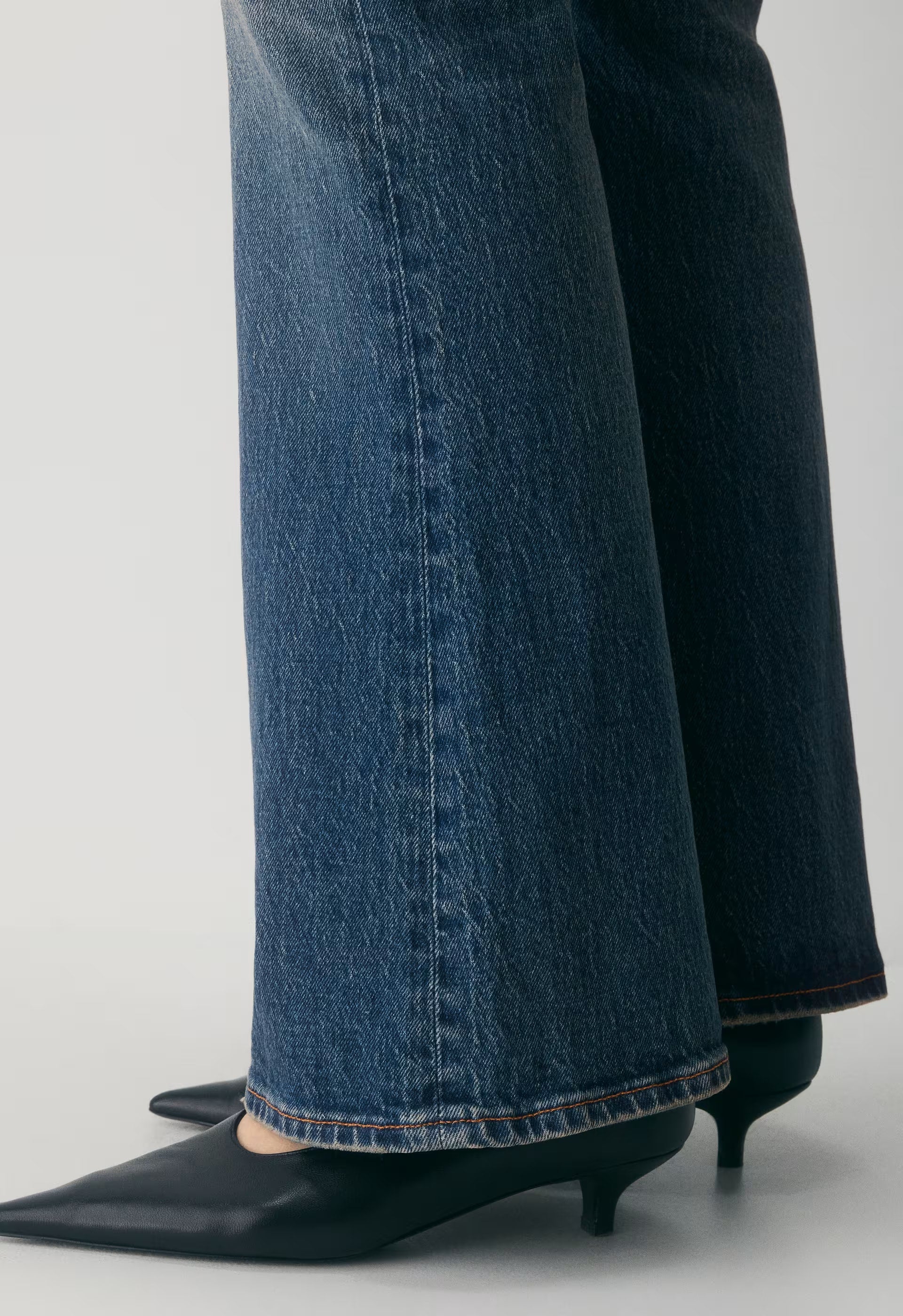Denim Forum Denise Mid-Rise Flare Jean - VINTAGE DARK BLUE