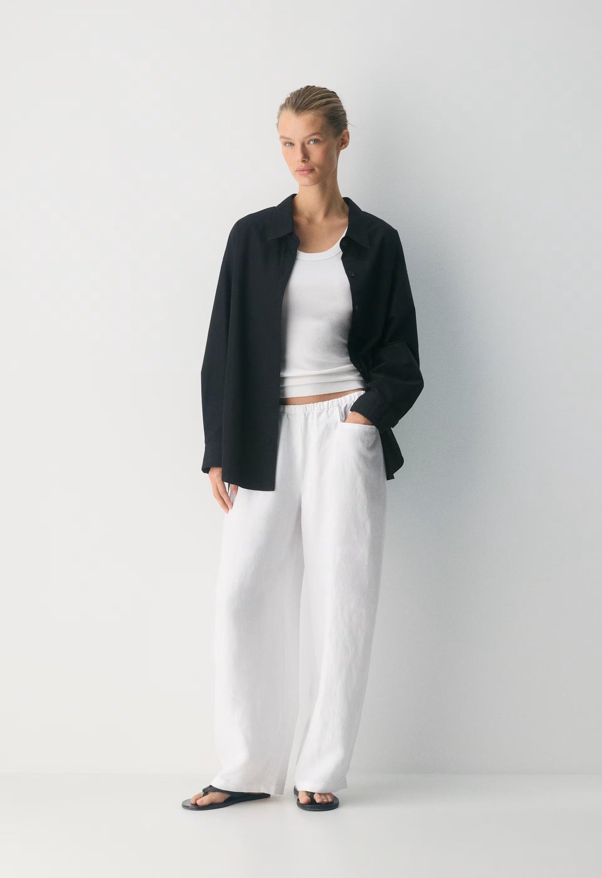 Narrative Barrel Pant - CruiseLinen™ - WHITE