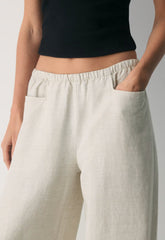 Narrative Barrel Pant - CruiseLinen™ - UNDYED ECRU