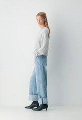 Denim Forum The '90s Vintage Lo-Rise Straight Jean - 7 YRS BLEU TABOO