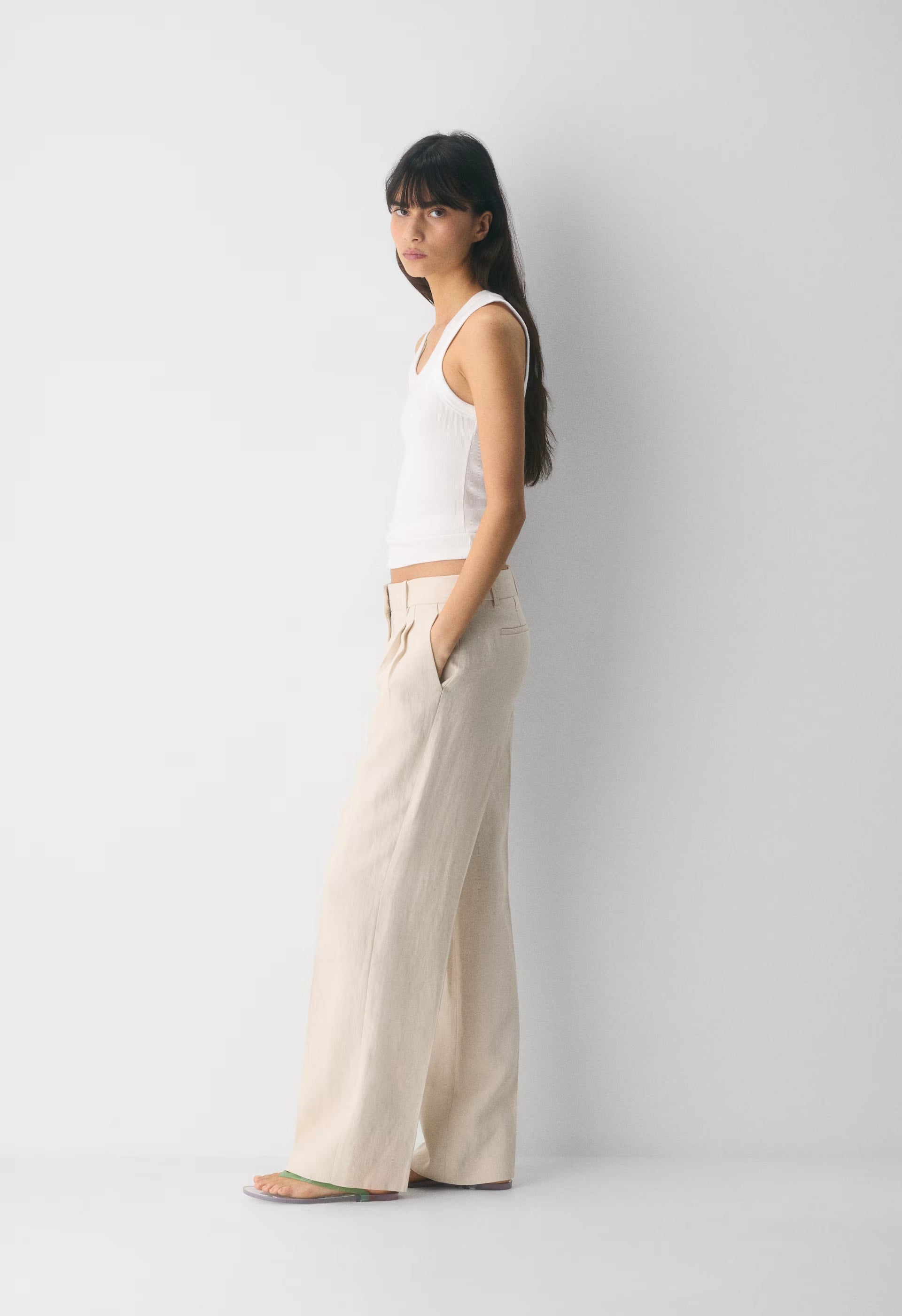 The Effortless Pant™ Lo-Rise - PowerLinen™ - COOL BEIGE