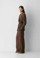 The Effortless Pant™ Lo-Rise - PowerLinen™ - RICH MOCHA BROWN
