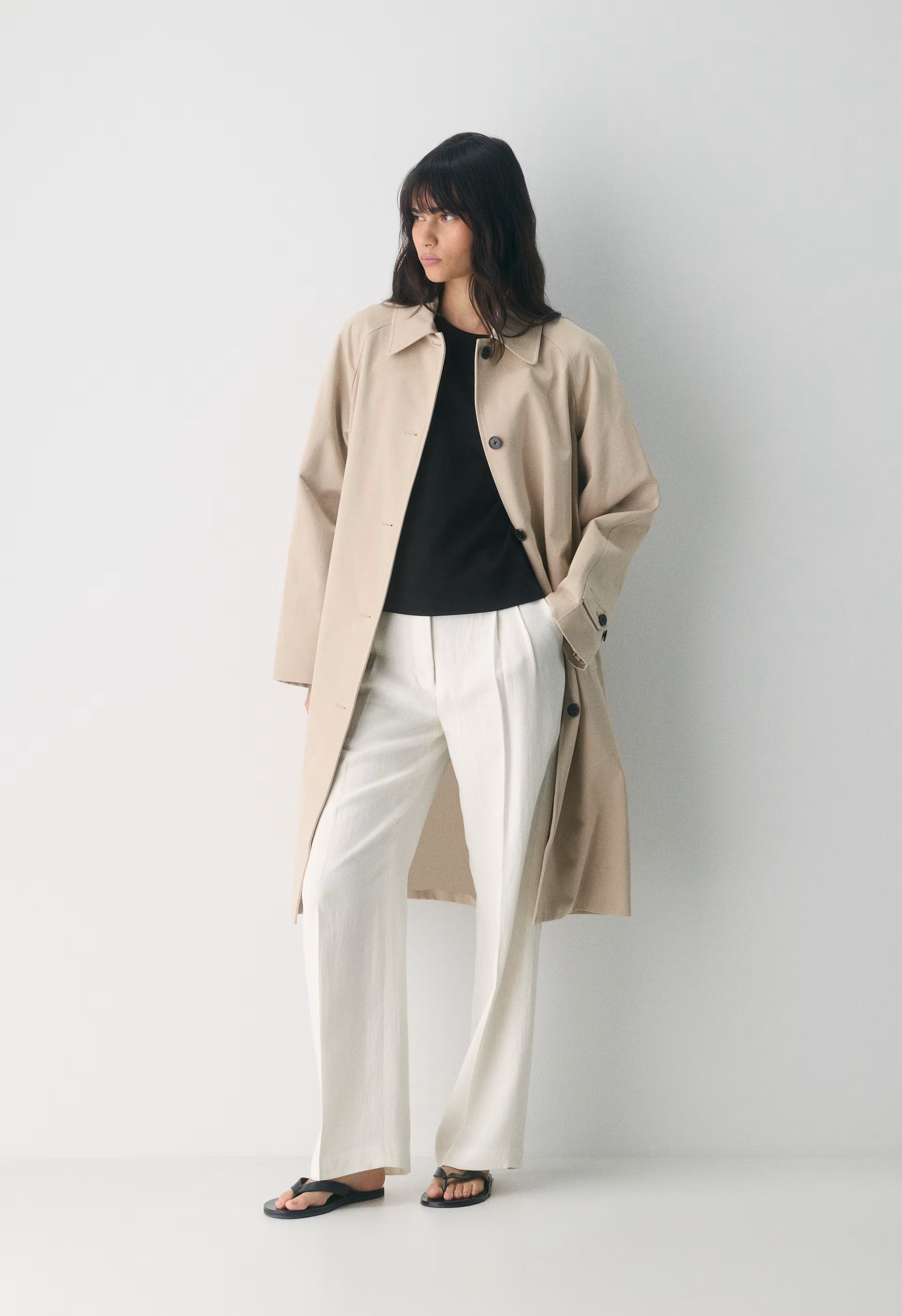The Effortless Pant™ - PowerLinen™ - BLACK/LIGHT BIRCH